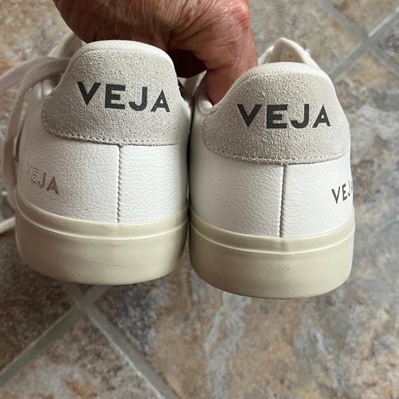 VEJA Campo Leather White Almond Sneakers Size 9 NEW - Picture 9 of 13